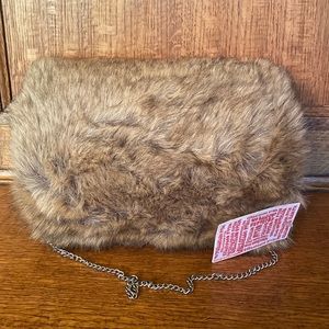 Urban Outfitters Faux fur hand warmer muffler on chain